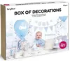 Set decoratiuni petrecere First Birthday cu 33 elemente Albastru  Argintiu