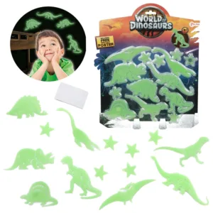 Set dinozauri fosforescenti pentru perete TToys World of Dinosaurs