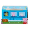 Set figurina cu autobuz scolar din lemn