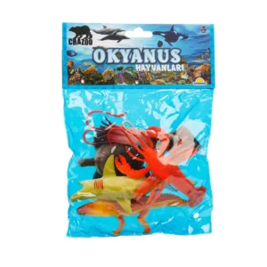 Set figurine animale din ocean in punga medie
