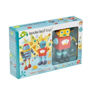 Set figurine robot din lemn Tender Leaf Toys
