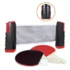 Set fileu telescopic cu 2 palete si minge tenis de masa