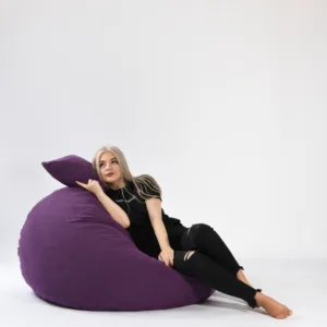 Set fotoliu puf matusalem si perna decorativa mulberry umplut cu fulgi de burete memory mix