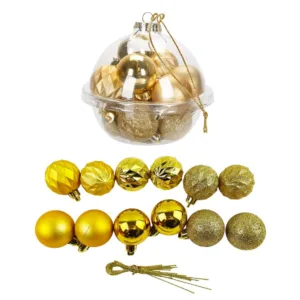 Set globuri aurii de Craciun