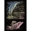 Set gravura mica pe folie holografica Royal Delfinul Jucaus 13x18 cm
