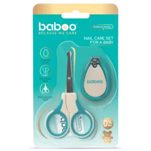 Set ingrijire unghii bebe cu forfecuta si unghiera Baboo 0 luni+