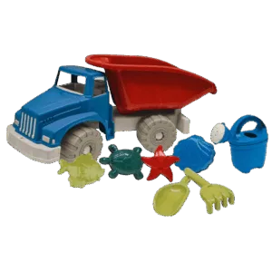 Set jucarii apa si nisip cu basculanta stropitoare forme si unelte Recycled