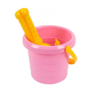 Set jucarii de nisip pentru copii TechnoK cu galeata roz si accesorii