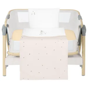 Set lenjerie 5piese pentru patut 80x50cm KikkaBoo Mini cot Hedge-hugs