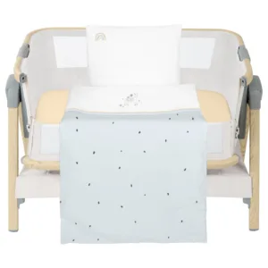 Set lenjerie 5piese pentru patut 80x50cm KikkaBoo Mini cot Stripy Friends