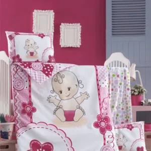 Set lenjerie 6 piese Bumbac Ranforce Baby 120x60 cm