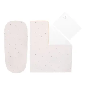 Set lenjerie 6piese pentru patut co-sleeper sau landou KikkaBoo Hedge-hugs