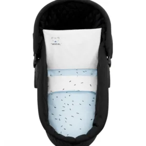 Set lenjerie cu 6 piese pentru landou sau patut co-sleeper KikkaBoo Bear with me Blue