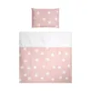 Set lenjerie cu 7 piese pentru pat balansoar First Dreams Pale Blush Stars