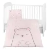 Set lenjerie de pat 3 piese Kikka Boo Bear with me roz