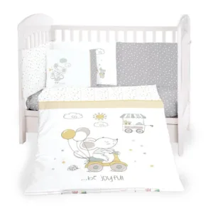 Set lenjerie de pat 6 piese Kikka Joyful Mice 60x120 cm