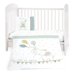 Set lenjerie de pat Kikka Elephant Time 3 piese