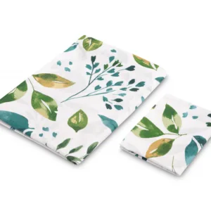 Set lenjerie de pat bumbac cu 2 piese 100x135 cm40x60 cm Sensillo Botanic
