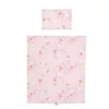 Set lenjerie de pat pentru tarc mic Chipolino Pink Butterflies