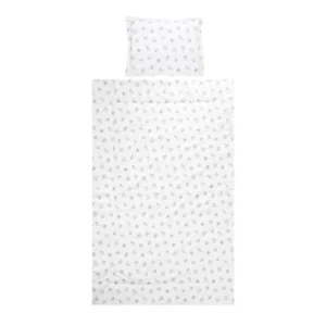 Set lenjerie pat 3 piese bumbac ranforce Cosy Abstract Leaves Grey Beige