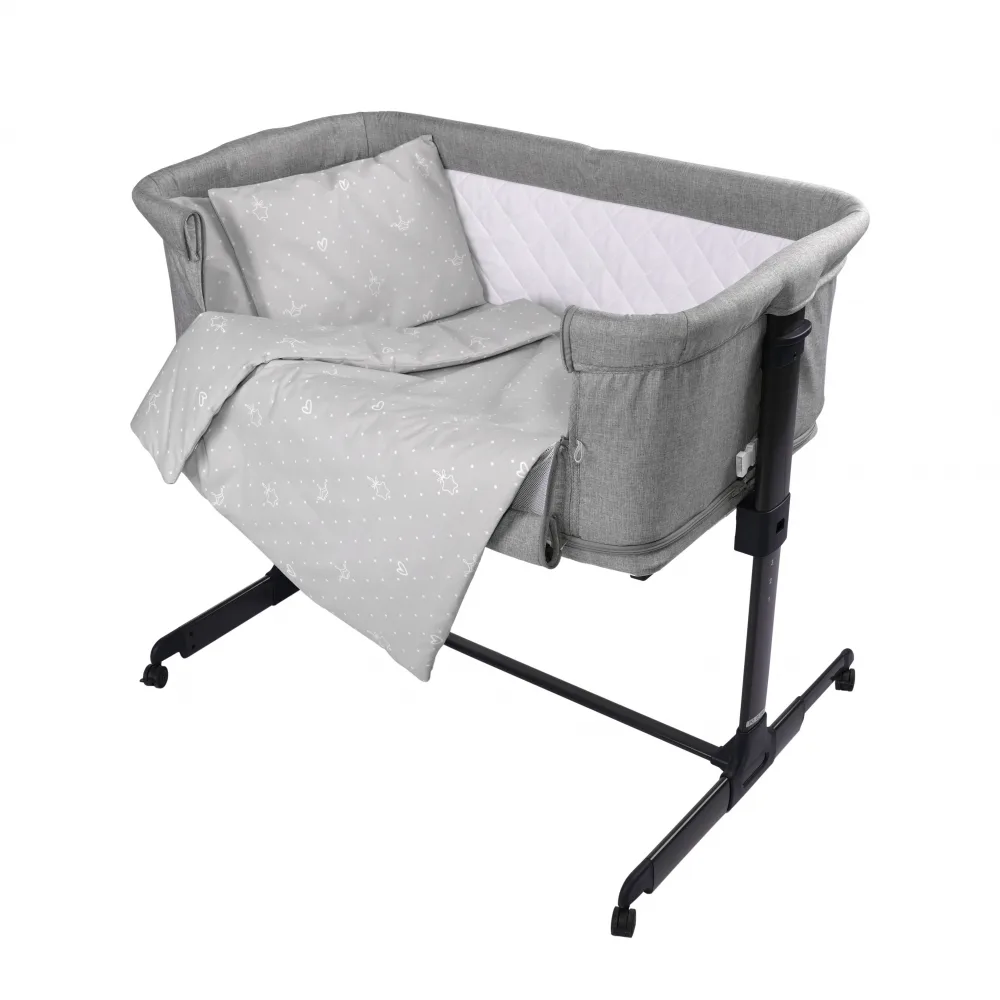 Set lenjerie pat 5 piese Eva bumbac ranforce Little Bear Grey