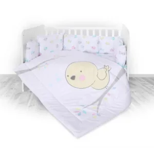 Set lenjerie pat 8 piese bumbac ranforce Trend Chicken