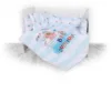 Set lenjerie pat bumbac ranforce 7 piese Lili Adventure Blue