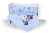Set lenjerie pat bumbac ranforce 7 piese Lili Bear  Car Blue