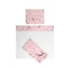 Set lenjerie patut 120x60 cm Tiny Dream 3 piese bumbac ranforce Pink Ballerina Bear