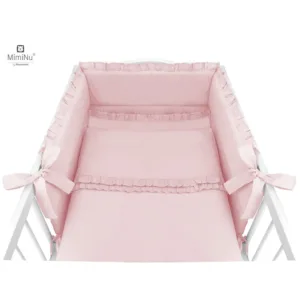 Set lenjerie patut 5 piese MimiNu 120x60 cm Royal Powder Pink