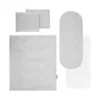 Set lenjerie pentru carucior cu salteluta moale Lorelli Bear Grey