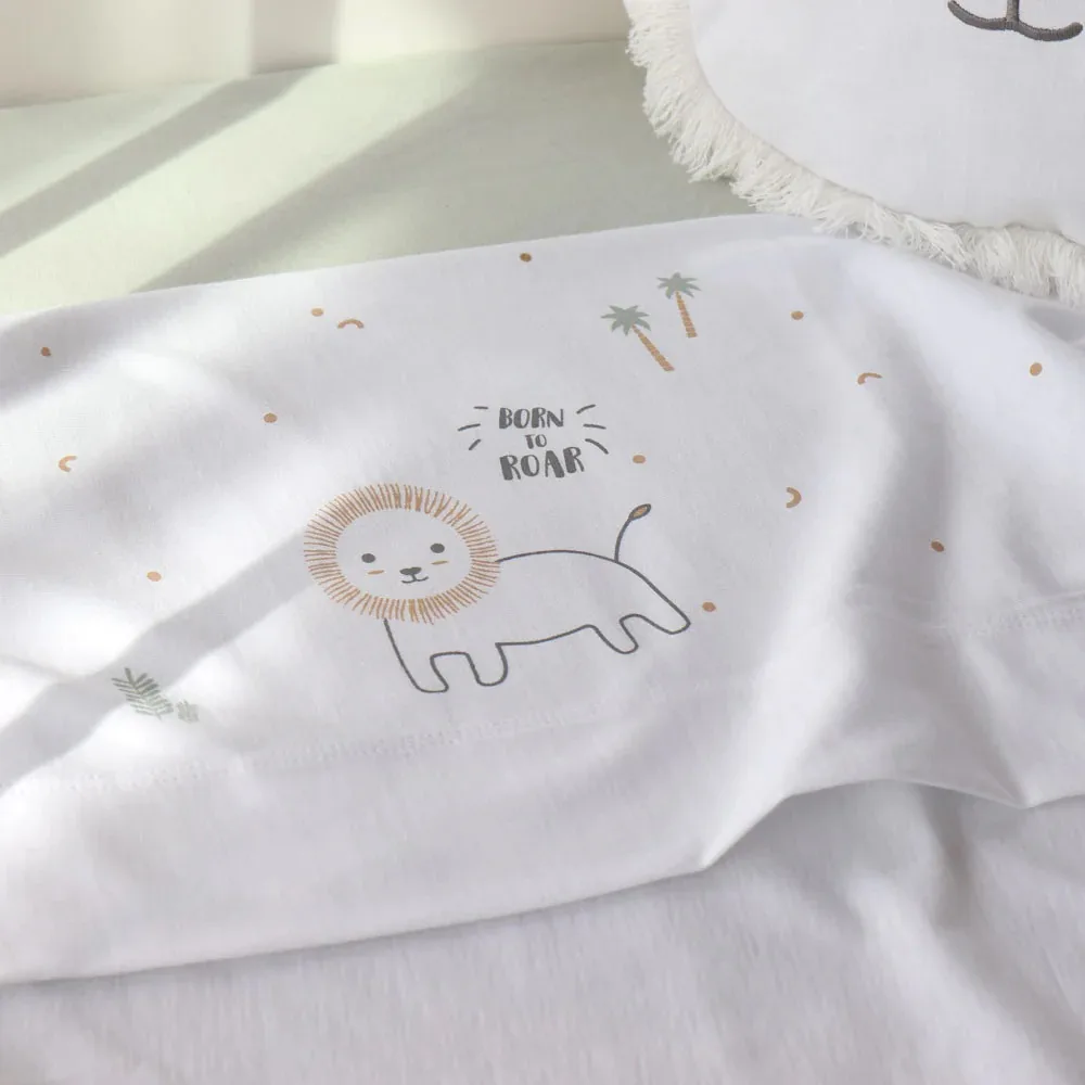 Set lenjerie pentru patut mini 3 piese jersey Nairobi 90x40 cm