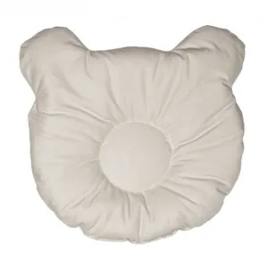 Set lenjerie pentru patut si pernuta pentru formarea capului bebelusului SomnArt Gri deschis din bumbac 120x60 cm