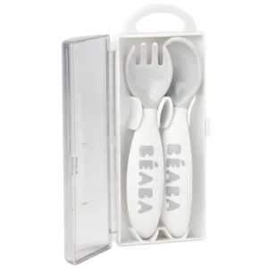 Set lingurita si furculita ergonomica Gri
