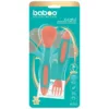 Set lingurita si furculita flexibile Baboo Portocaliu Verde 6 luni+