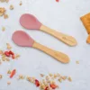 Set lingurite din bambus AppeKids Old Rose