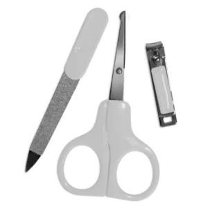 Set manichiura cu 3 piese pentru bebelusi White