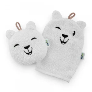 Set manusa si buretel de baie din bumbac BabyJem Ursulet