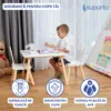 Set masa si 2 scaune pentru copii Suporto Print si Printesa Alb
