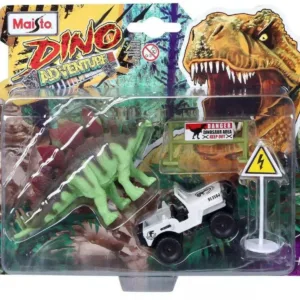 Set masinuta si figurina dinozaur Maisto