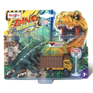 Set masinuta si figurina dinozaur Maisto