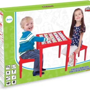 Set masuta cu 2 scaunele Pilsan Story Roz pentru scrisactivitati