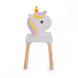Set masuta cu 2 scaunele din lemn Moni Unicorn