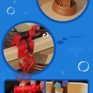 Set masuta de apanisip cu umbrela pentru copii Matadi Nava Piratilor XXL