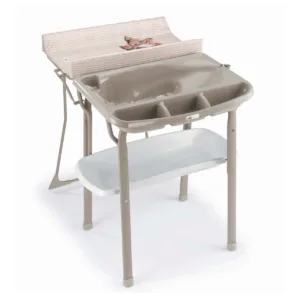 Set masuta de infasat cu saltea si cadita anatomica Cam bej