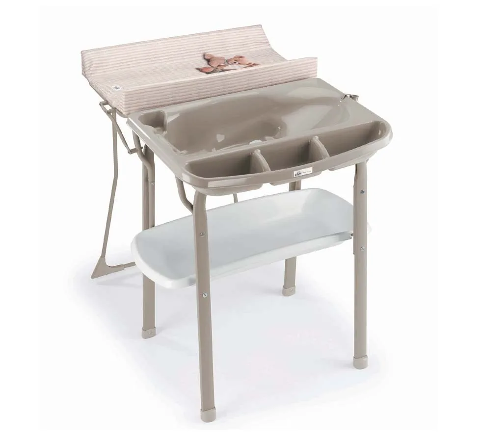 Set masuta de infasat cu saltea si cadita anatomica Cam bej