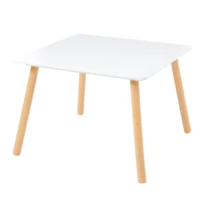 Set masuta si 2 scaunele cu spatar pentru copii Ginger Home AlbNatur din lemn
