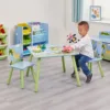 Set masuta si 2 scaunele cu spatar pentru copii Ginger Home Savanna din lemn
