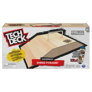 Set mini skateboard cu rampa din lemn