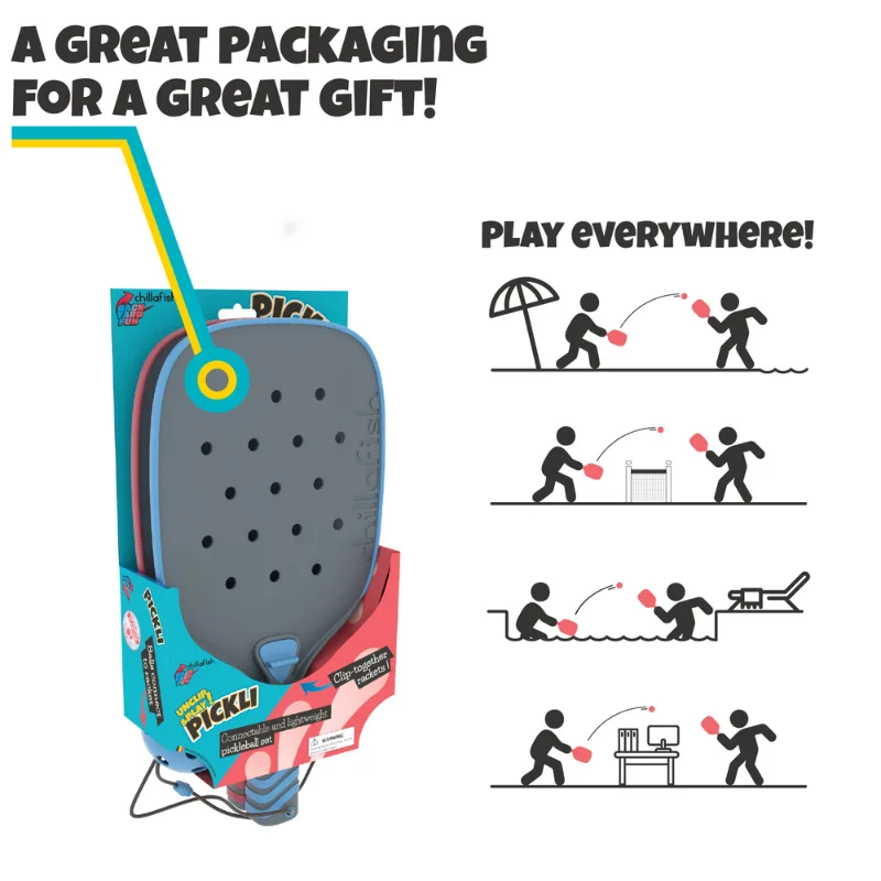 Set multifunctional cu rachete si mingi Chillafish Pickli